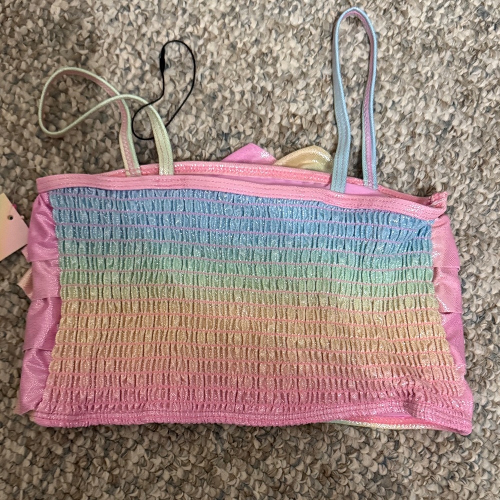 Rainbow Ruffle Kids Bikini - Picture 4 of 6